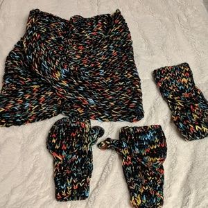 New winter set w/ mittens, ear warmer, & scarf